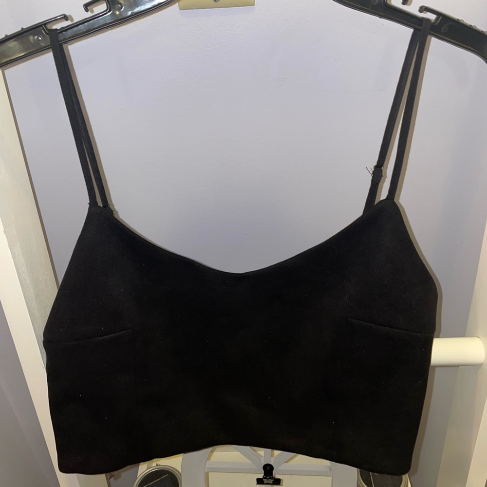 M Boutique Little Black Suede Tank Top